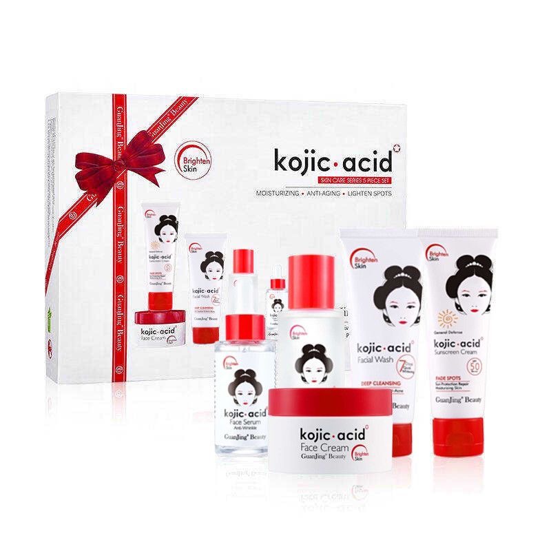 GuanJing Beauty Kojic Acid Skin Care Series 5 Piece Set